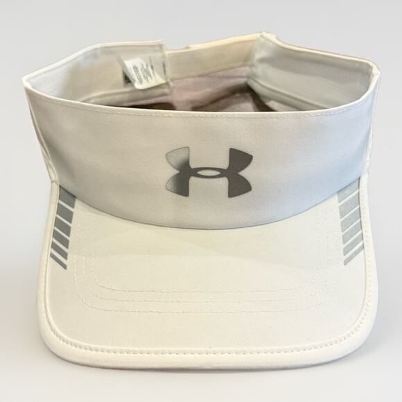 Under Armour Other - Under Armour Mens White UA Launch ArmourVent Reflectivity Visor Running OSFA